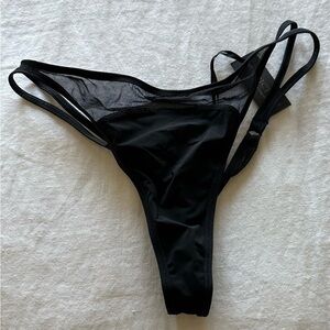 Black Strappy Thong